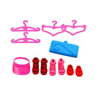 Collar de joyería pendiente corona accesorio Para muñecas Barbie regalo 42pzas/set (3)