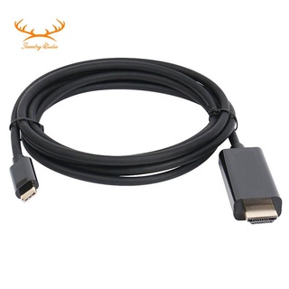 Adaptador USB C a HDMI, Cable USB tipo C macho a HDMI macho 4K, color negro