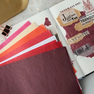 denaes 100sheet/bolsa de papel de material de embalaje material a5 papeles de regalo de regalo embalaje retro papeles de regalo multicolor papelería floral embalaje papel de seda (5)
