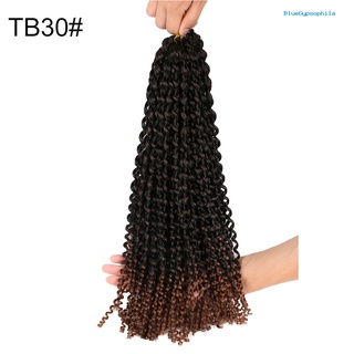 bluegypsophila 45cm twist crochet trenzas onda de agua rizado ondulado peluca extensión de pelo sintético (5)