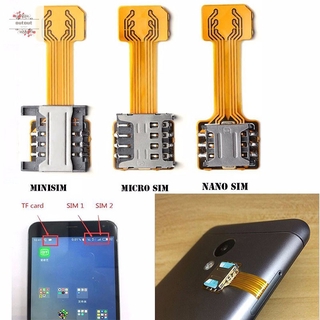 Extensor de tarjeta Dual SIM adaptador de extensión ranura de Cable duradero para teléfono móvil Android