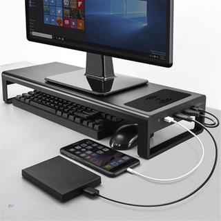 evi - soporte de aleación de aluminio para pc, soporte de monitor, base hub, soporte de escritorio