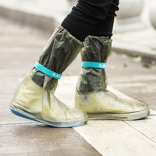 al aire libre largas botas de lluvia overshoes botas de lluvia de viaje esenciales de alta calidad impermeable zapatos de lluvia cubierta (5)