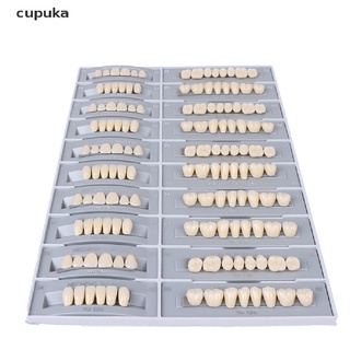 cupuka 5 juegos/caja dental sintético polímero dientes resina prótesis dental modelo cl