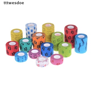 *tttwesdoe* Waterproof Elastic Bandage Self Adhesive Breathable Tape Colorful Pet Bandage hot sell