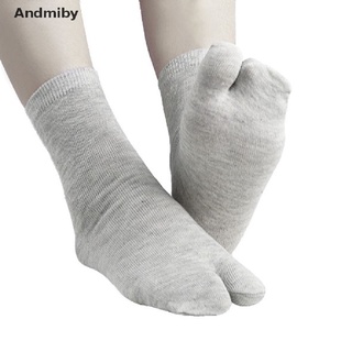 [ady] 2 pares de calcetines de estilo japonés tabi toe calcetines de algodón hombres mujeres de fibra de bambú calcetines ydj (1)