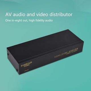INCO 8 Vías Compuesto RCA AV Divisor 1X8 Video 1 En 8 Fuera Selector Caja Distribuidor Para STB DVD HDTV (3)
