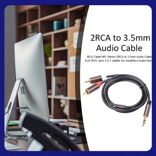 Lt-my RCA Cable HiFi estéreo 2RCA a 3,5 mm Cable de Audio AUX RCA Jack 3.5 Y divisor para amplificadores Audio cine en casa Cable RCA (5)