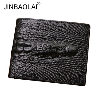 Fashion Alligator Grain Men Genuine Leather Wallets c0in Pocket Card Holder Driver License Purse Wallet Free Shipping