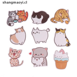 SHANG 50Pcs Cute Cat Cartoon Stickers Laptop Phone Skateboard Car Suitcase Decals CL