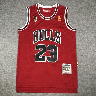 [listo Stock] NBA Jersey Chicago Bulls No.23 Jordan Jordan Jersey Sports Jersey el nuevo 96-97 Champion edition rojo