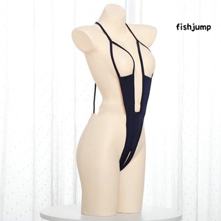 [Fishjump] Sexy Women Hollow Out Costumes Open Bra Underwear Soft Bodystocking Bodysuit