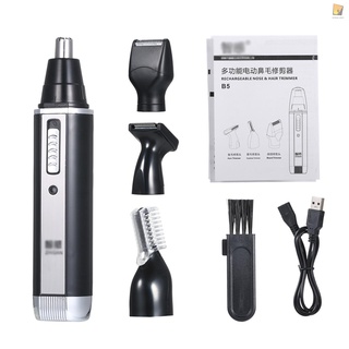 4 in 1 Electric Nose Hair Trimmer Men Rechargeable Nose Hair Eyebrow Sideburn Beard Shaver Hair Cliper