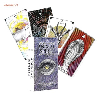 VIT 63pcs English Tarots Cards Deck The Wild Unknown Animal Spirits Family Party Board Game (1)