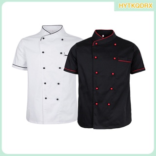 Hytkqdrx chamarra/chaqueta profesional unisex Para Chef De Café/Hotel/cocina/trabajo/garcecillo/ropa/M-2xl