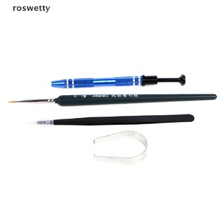 Roswetty 4pcs/set Lube Brush Tweezer Switch Stem Holder Lube Tool Collection For Keyboard CL