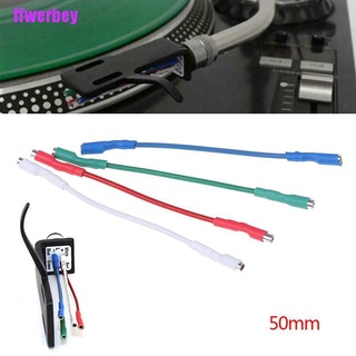 [ffwerbey] 4Pcs 7N Headshell Wires Ofc Turntable Leads Phono Cartridge Cables Replacement