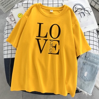 Playera/Camiseta suave y cómoda con estampado De letras Love Story Romance
