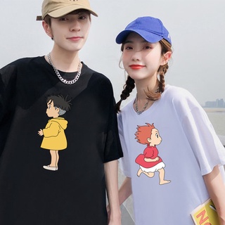 Sosuke y Ponyo mujeres hombres camisa camisetas unisex moda impreso gráfico Top pareja camisa 5113