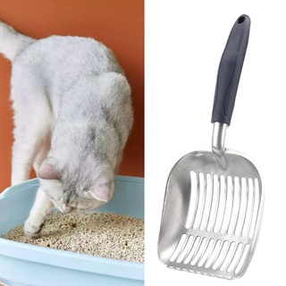 Vonl - cuchara de arena de Metal para gatos, pala de limpieza de arena para mascotas, con mango de goma, para gatitos, arena, pala (9)