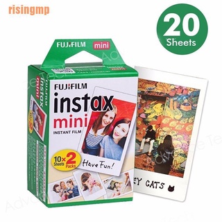 Risingmp (¥)~20pcs Fuji instant photo paper instax mini película de 3 pulgadas borde blanco papel fotográfico