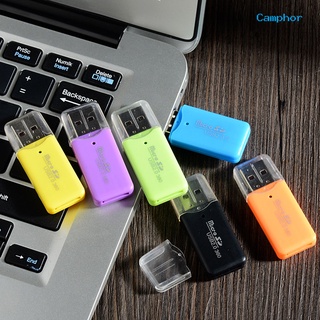 Camphor Mini adaptador portátil USB de alta velocidad Micro SD TF T-Flash lector de tarjetas de memoria