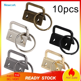 <newcat> 10 piezas de metal para cinturón de equipaje, hebilla con llavero, accesorios para correas