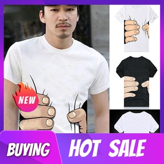 smiles11 Creative 3D Big Hand Bone Print Short Sleeve T-shirt Tee Summer Fashion Top