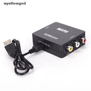 [ayellowgod] HDMI To RCA AV/CVBS Adapter HD 1080P Mini HDMI2AV Video Converter . (3)