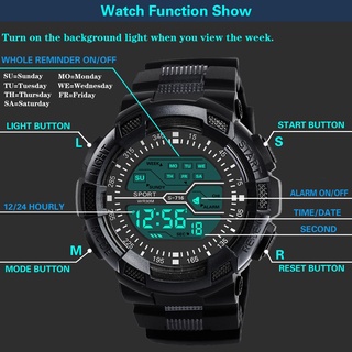 Reloj De pulsera Digital Lcd a prueba De agua para hombre cronómetro deportivo T456Fgws.Br (7)