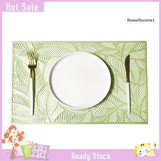 [inventario disponible]bar-2 pzs mantel individual de hoja hueca de verano con aislamiento térmico para taza de plato decoración de mesa de comedor