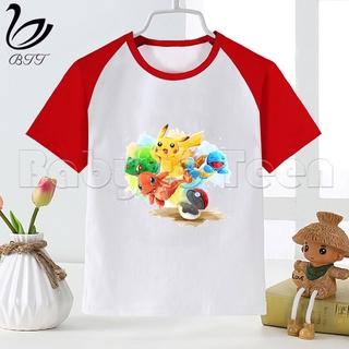 Camiseta/Camiseta De dibujos animados/Camiseta De Pokemon Go para niñas/Camiseta corta/Manga corta