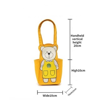 THERMOS Delantal oso oso bolsa de lona taza de paja termo taza bolsa de oficina trabajador café bolsa de embalaje (8)