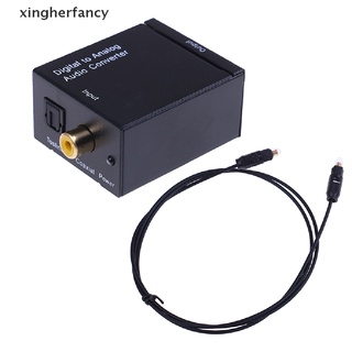 xhf adaptador óptico coaxial toslink digital a analógico convertidor de audio rca l/r hot