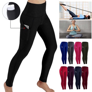 [bgk] leggings de yoga elástico para mujer fitness running gimnasio deportes de longitud completa pantalones activos