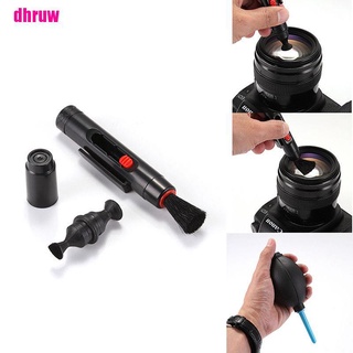 DHR 3 in 1 Lens Cleaning Cleaner Dust Pen Blower Cloth Kit For DSLR VCR Camera (8)