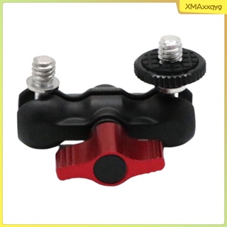 1/4\\\" Clamp Double Ball Head Hot Shoe Magic Arm Mount Adapter Holder for DSLR