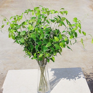 xishengj.cl 1pc/4 ramas artificiales hojas verdes falsas planta hogar boda jardín decoración