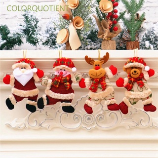 Lindo colgante De oso De navidad De colorquatint/muñeca De nieve/reno/papá Noel Para decoración De árbol De navidad