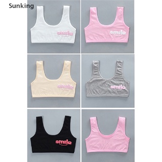 [Sunking] Adolescente Racerback sujetador algodón Spandex niña deporte 7-14 años ropa interior infantil