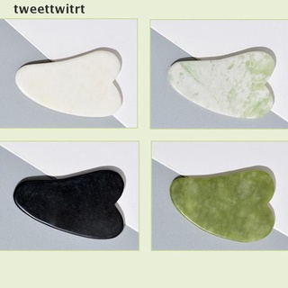 Tweettwitrt masajeador Facial De Cristal/piedra Jade Para masaje Facial De forma Gua(Tweettwitrt)