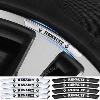 4 unids/set de 9 cm de aleación de coche neumático perfil pegatina Auto rueda marco emblema insignia pegatina para Renault Clio Megane Scenic Duster