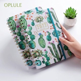 OPLULE Worksheet 2022 Notebook Planner Daily Plan A5 Note Book Schedule Planner Cactus Journals Stationery Supplies Writting Notepad DIY Diary Calendars