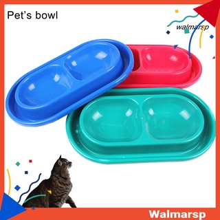 [wmp] cachorro perro gato comida plato de agua sin deslizamiento alimentador doble dispensador tazón mascotas suministros