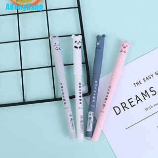 Abongbang - juego de 4 bolígrafos de Gel borrables para gatos, diseño de oso de cerdo, suministros de oficina y escuela