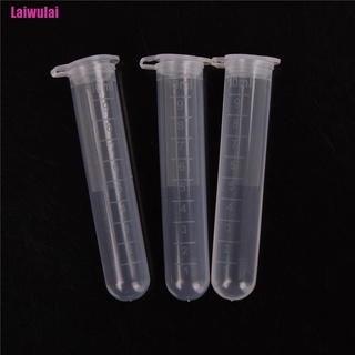 [Laiwulai] 20Pcs 10ml Plastic Centrifuge Lab Test Tube Vial Sample Container with Cap