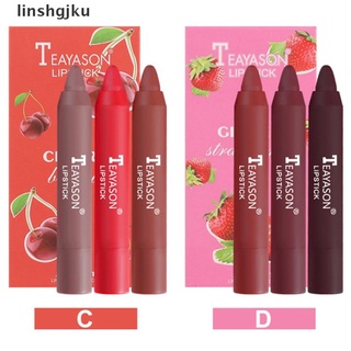 [linshgjku] 3pcs Matte Velvet Lipstick Set No Fading Air Lipstick Lasting Lip Makeup [HOT]