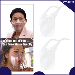 2 piezas de protección al aire libre transparente protector facial antiniebla reutilizable lavable