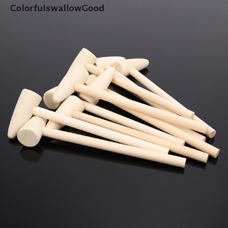 [CHBM] 10PCS Solid Wood Mini Hammer For Planet Cake Hammer For Kids With Flat Head Toys Hot Sale