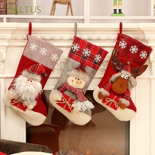 SALTUS Large Candy Socks Santa Claus Christmas Decorations Christmas Socks Elk Pendant Ornament For Hanging Xmas for Home Christmas Ornament